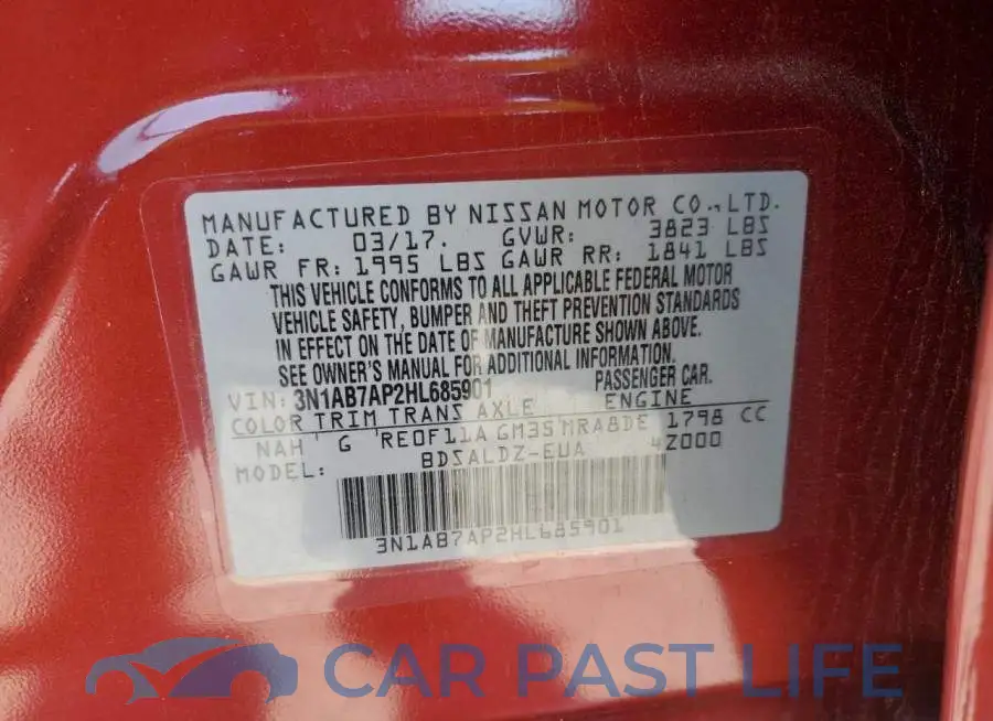 3N1AB7AP2HL685901# 13
