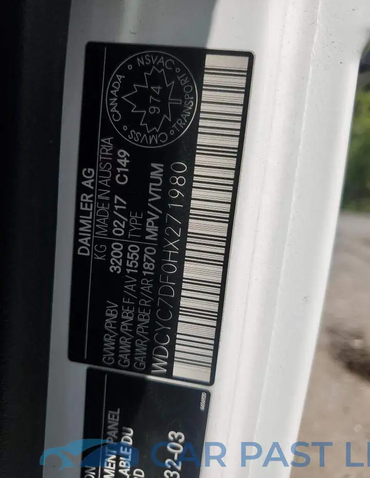 WDCYC7DF0HX271980# 14