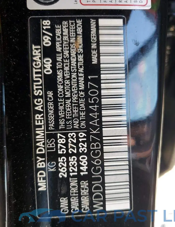 WDDUG6GB7KA445071# 12
