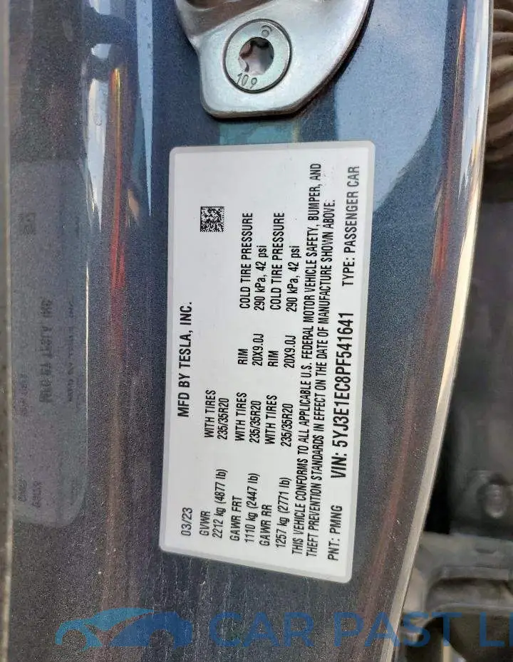5YJ3E1EC8PF541641# 12