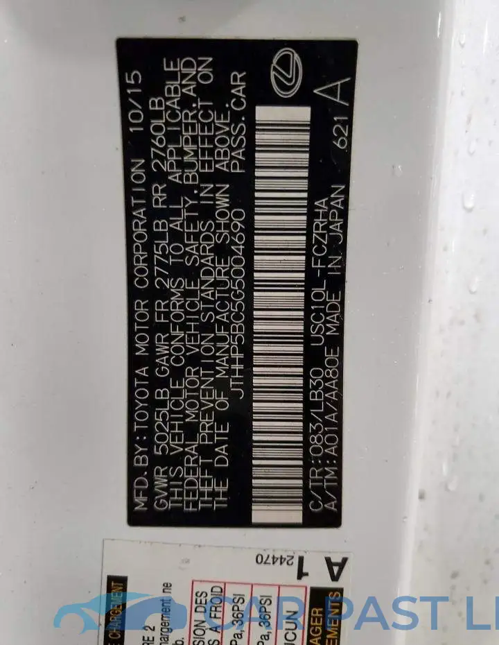JTHHP5BC5G5004690# 13