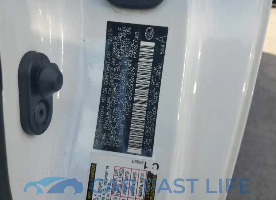 JTHSE5BC6G5006279# 12