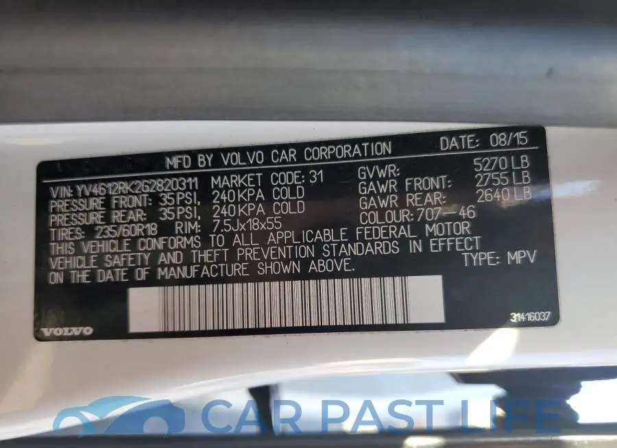 YV4612RK2G2820311# 13