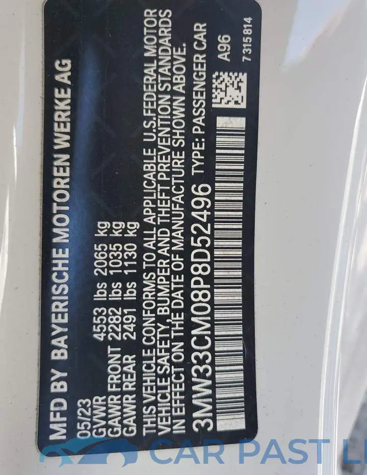 3MW33CM08P8D52496# 12