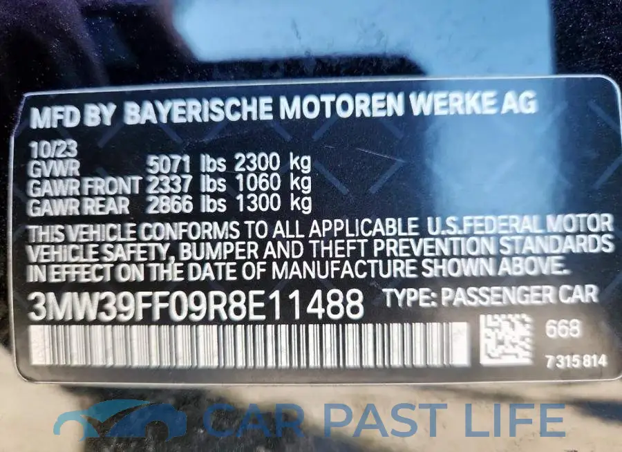 3MW39FF09R8E11488# 12