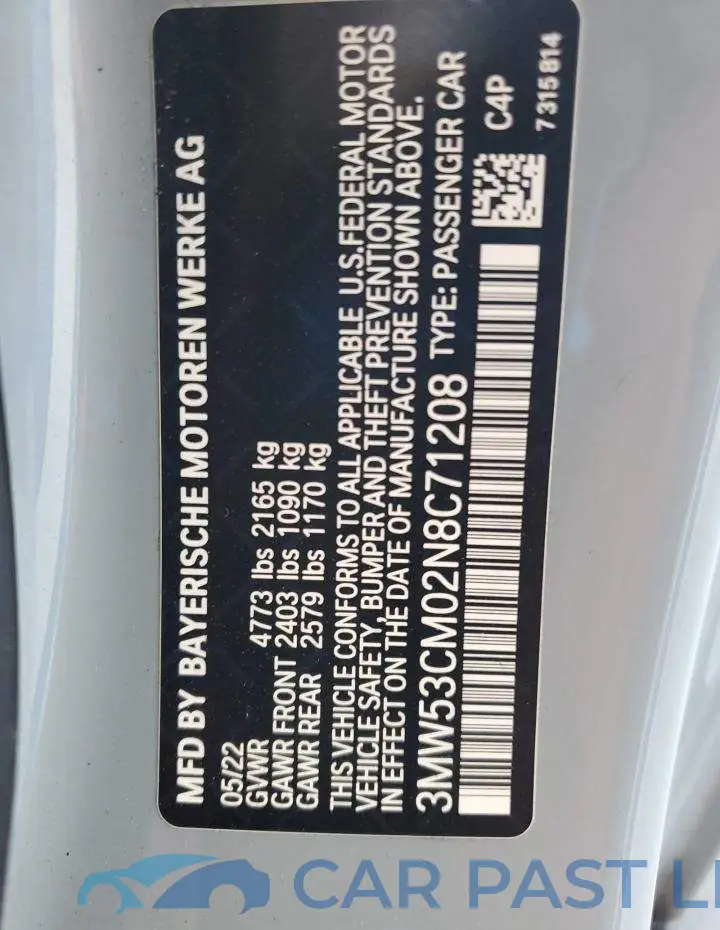 3MW53CM02N8C71208# 13