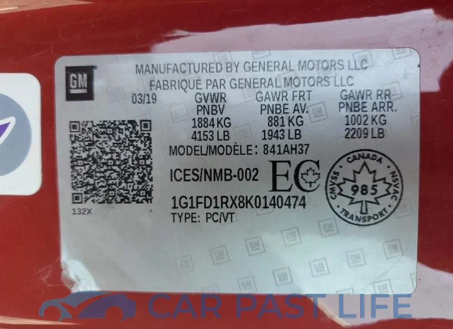 1G1FD1RX8K0140474# 12
