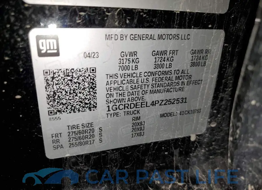 1GCRDEEL4PZ252531# 12