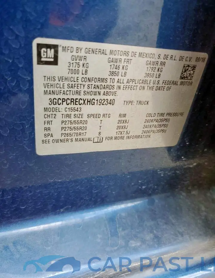 3GCPCRECXHG192340# 12