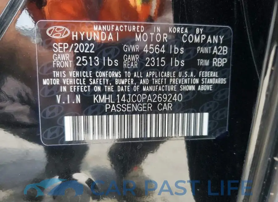 KMHL14JC0PA269240# 12