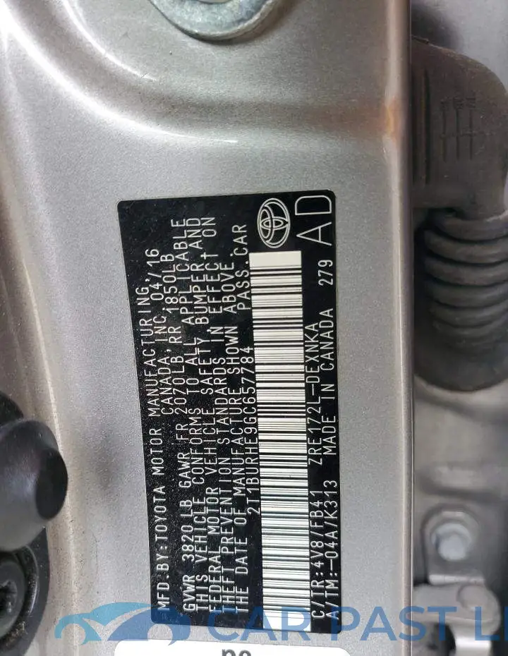 2T1BURHE9GC657784# 12