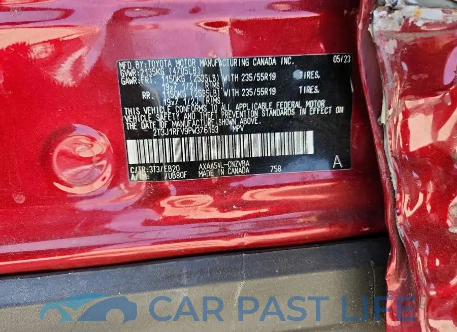 2T3J1RFV9PW376193# 13