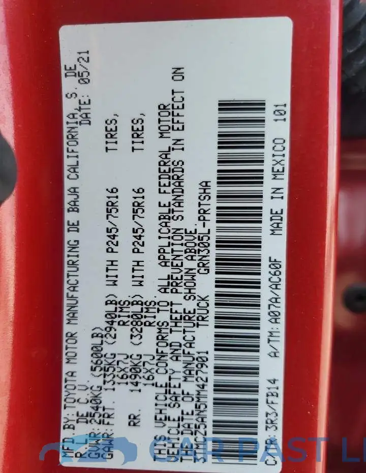 3TMCZ5AN5MM427901# 12