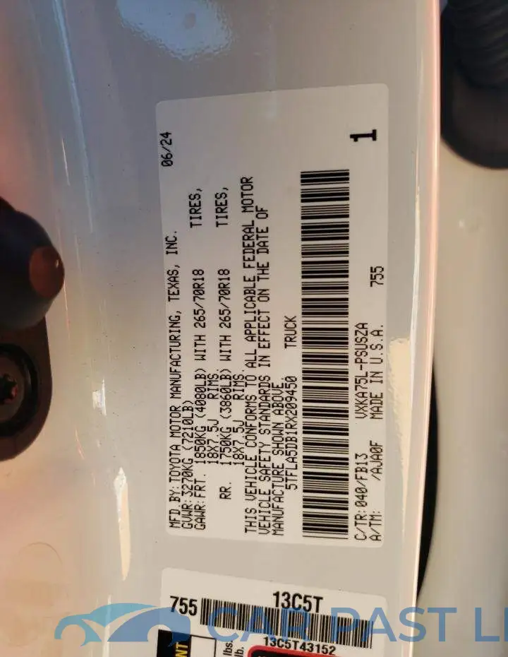 5TFLA5DB1RX209450# 12