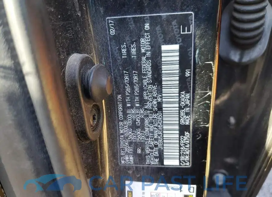 JTEBU5JR1H5424501# 12