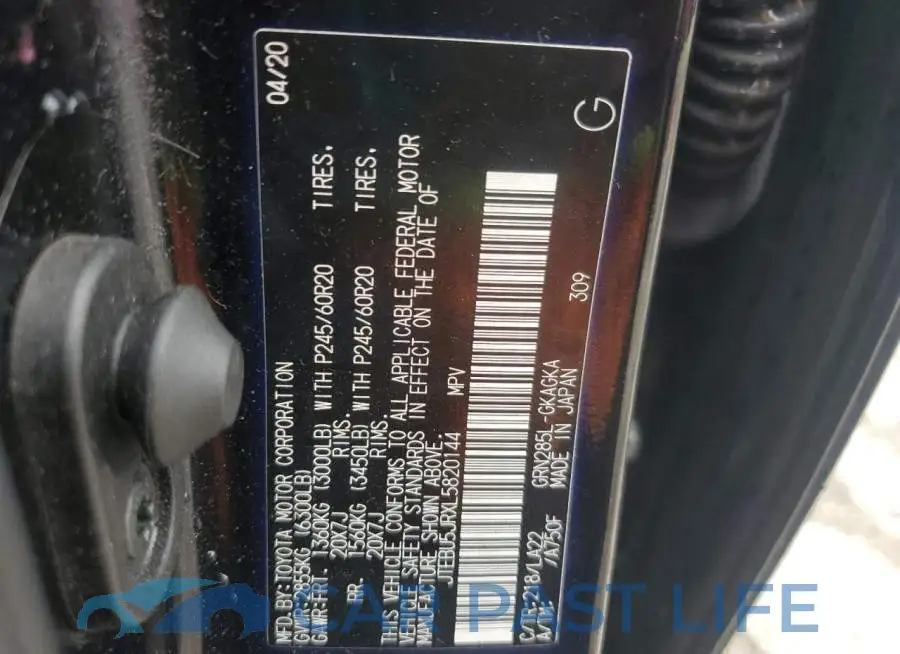 JTEBU5JRXL5820144# 13