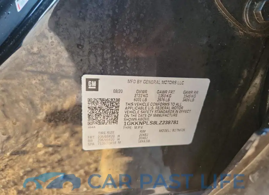 1GKKNPLS8LZ238781# 12