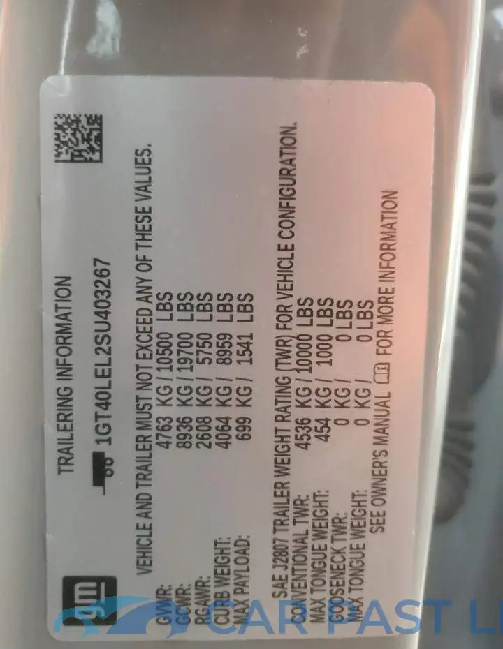 1GT40LEL2SU403267# 12