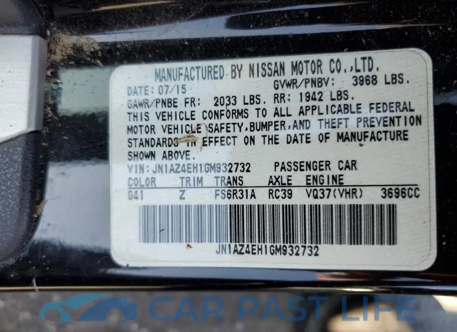 JN1AZ4EH1GM932732# 12