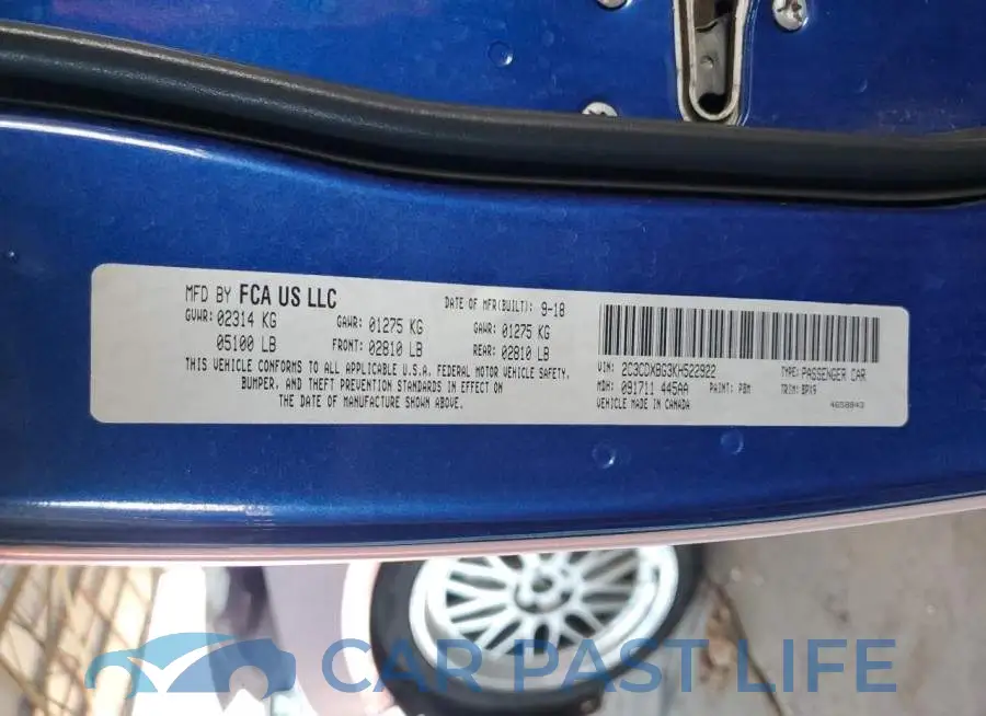 2C3CDXBG3KH522922# 12
