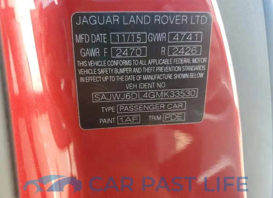 SAJWJ6DL4GMK33530# 12