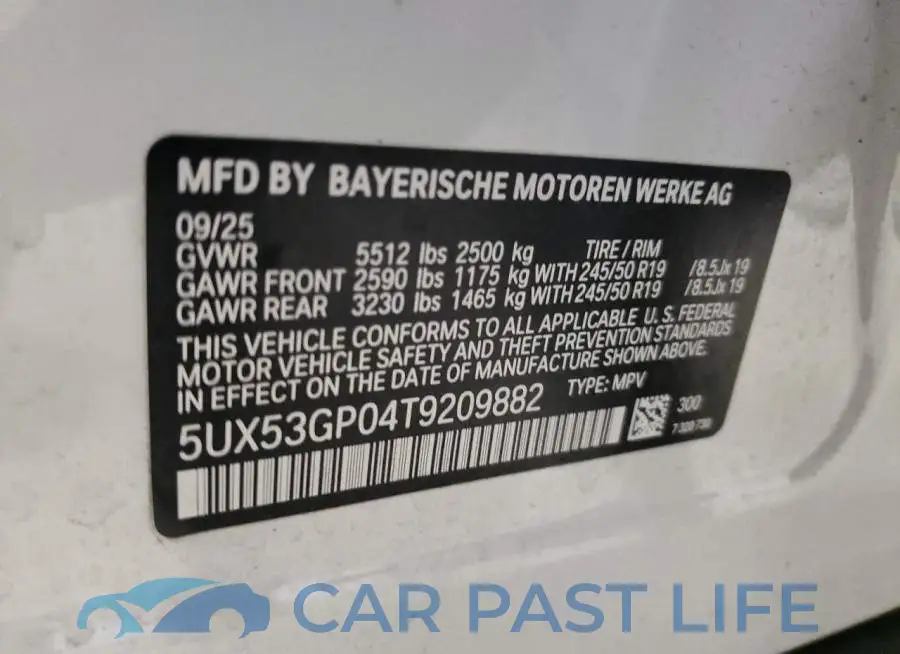 5UX53GP04T9209882# 13