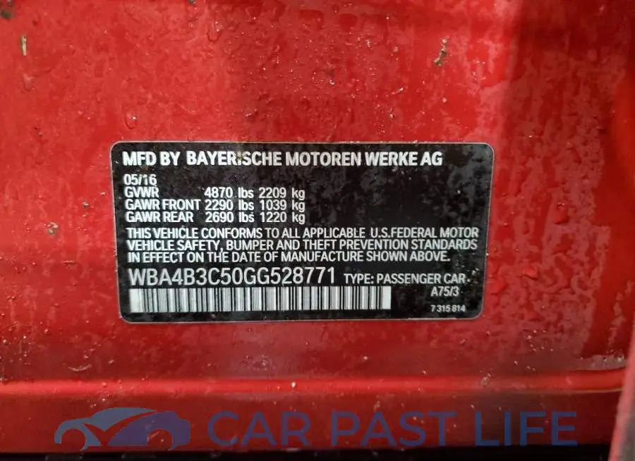 WBA4B3C50GG528771# 12
