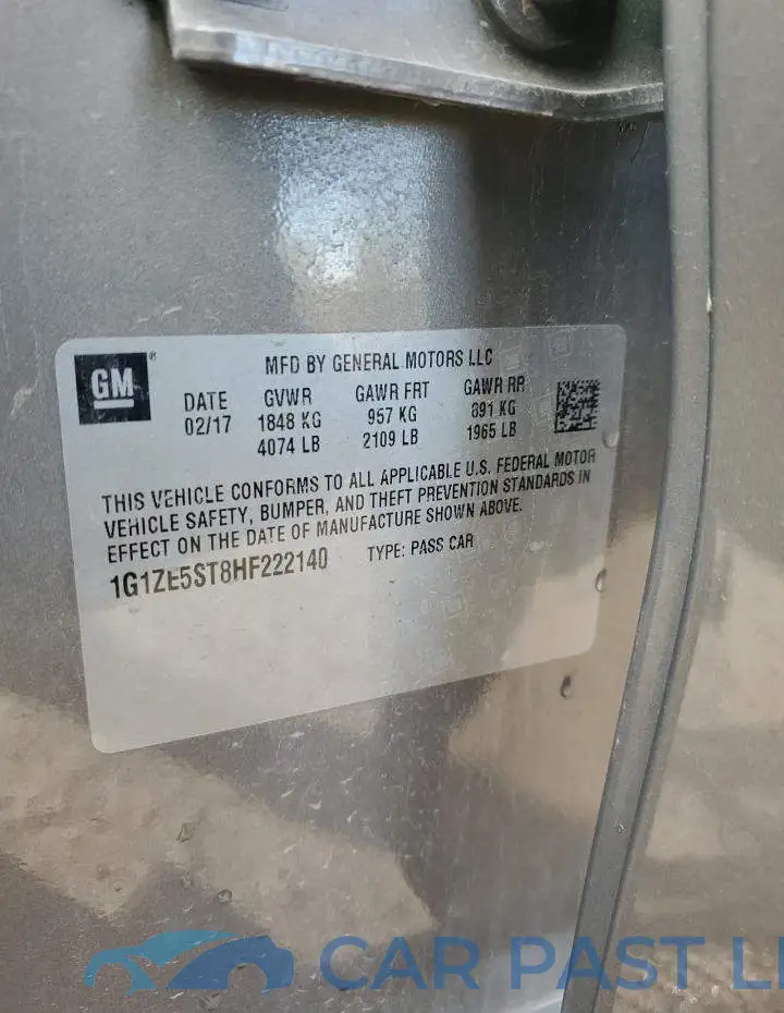 1G1ZE5ST8HF222140# 12