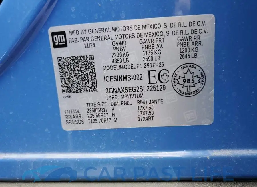 3GNAXSEG2SL225129# 13