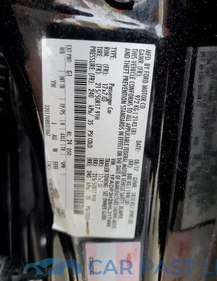 1FADP3H28HL317495# 12