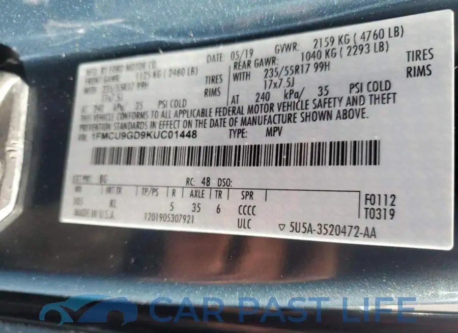1FMCU9GD9KUC01448# 13