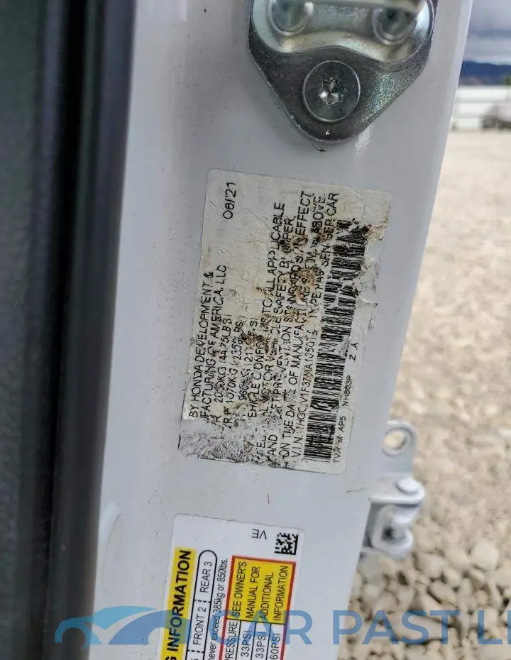 1HGCV1F37MA105075# 12