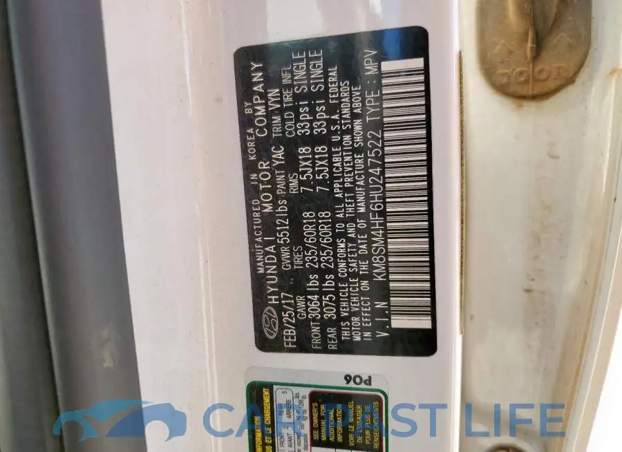 KM8SM4HF6HU247522# 13