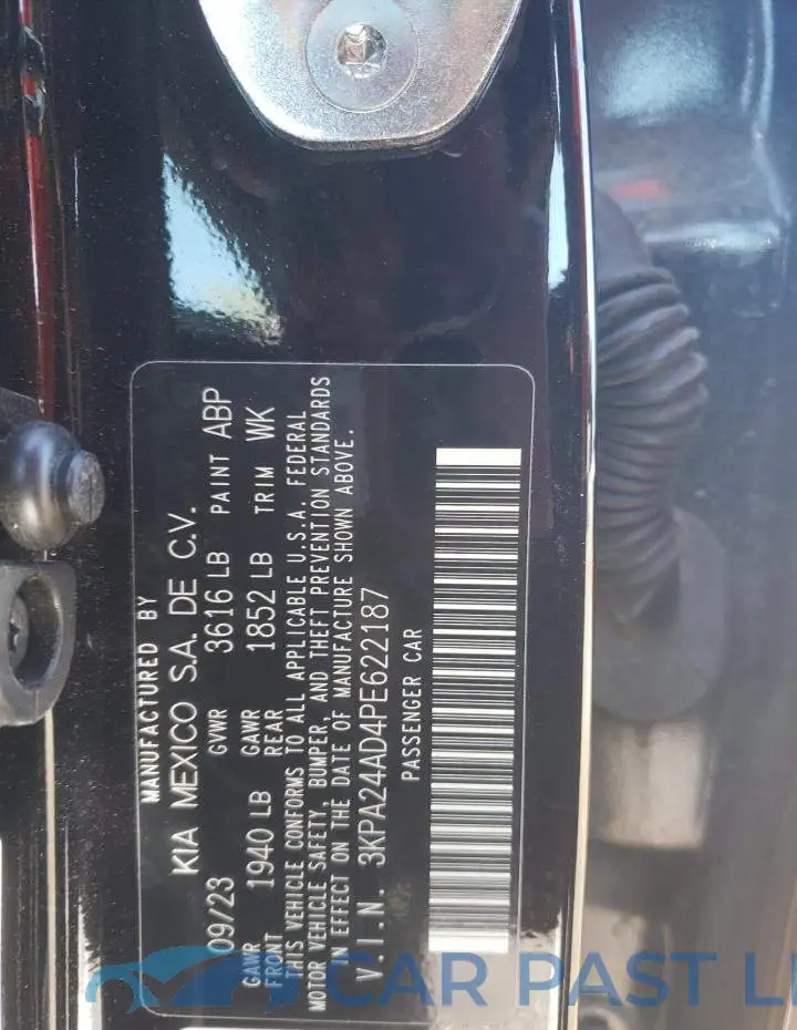 3KPA24AD4PE622187# 13