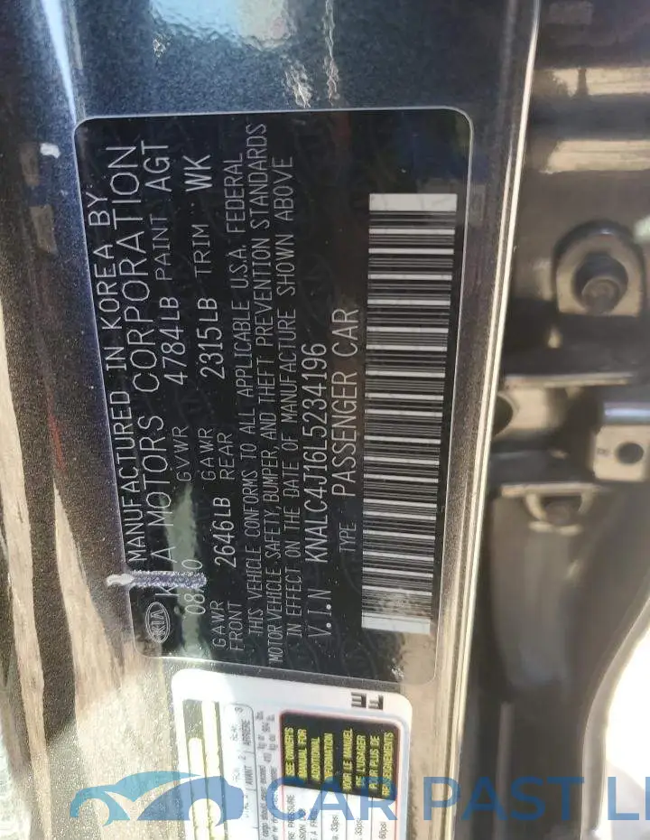 KNALC4J16L5234196# 13