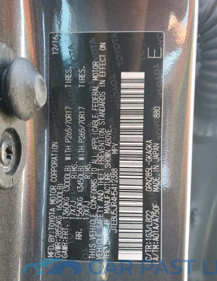 JTEBU5JR4H5412388# 14