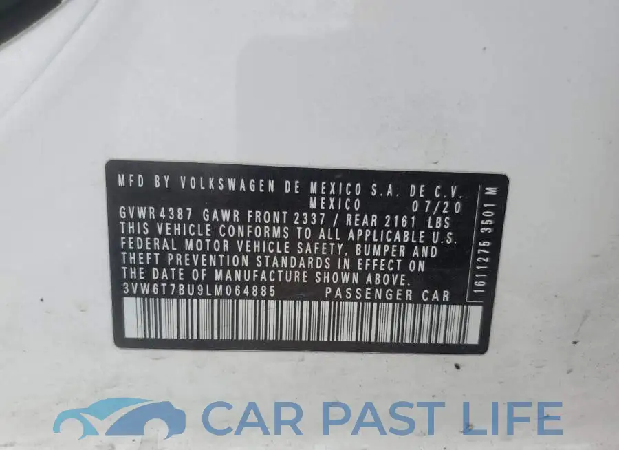 3VW6T7BU9LM064885# 12