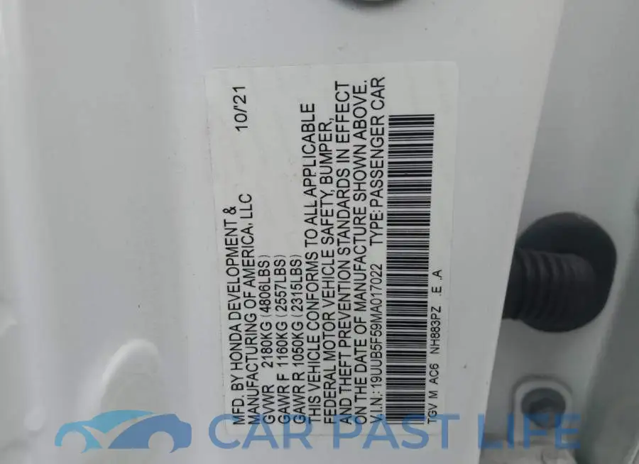 19UUB5F59MA017022# 12