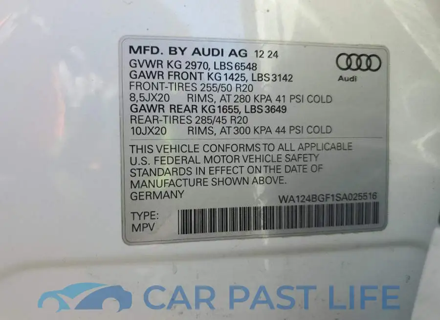 WA124BGF1SA025516# 14