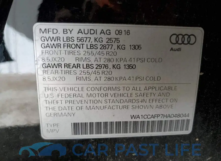 WA1CCAFP7HA048044# 13