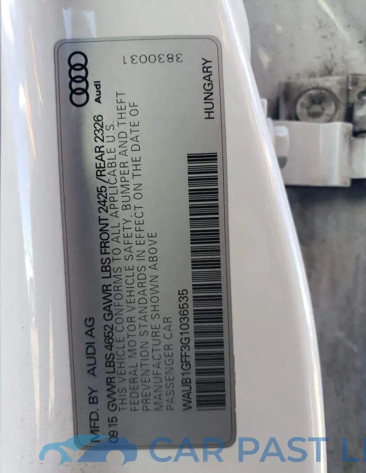 WAUB1GFF3G1036535# 12