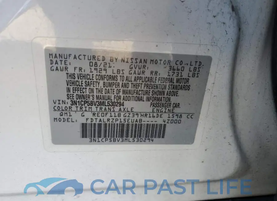 3N1CP5BV3ML530294# 13