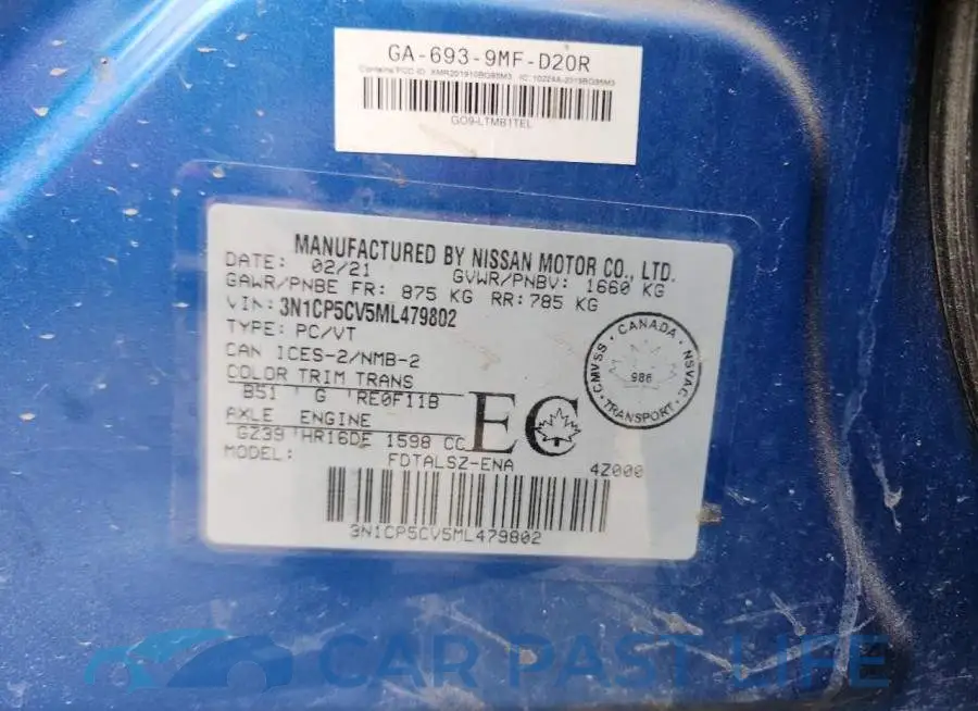 3N1CP5CV5ML479802# 12