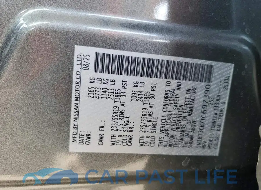5N1BT3CB7TC697390# 12