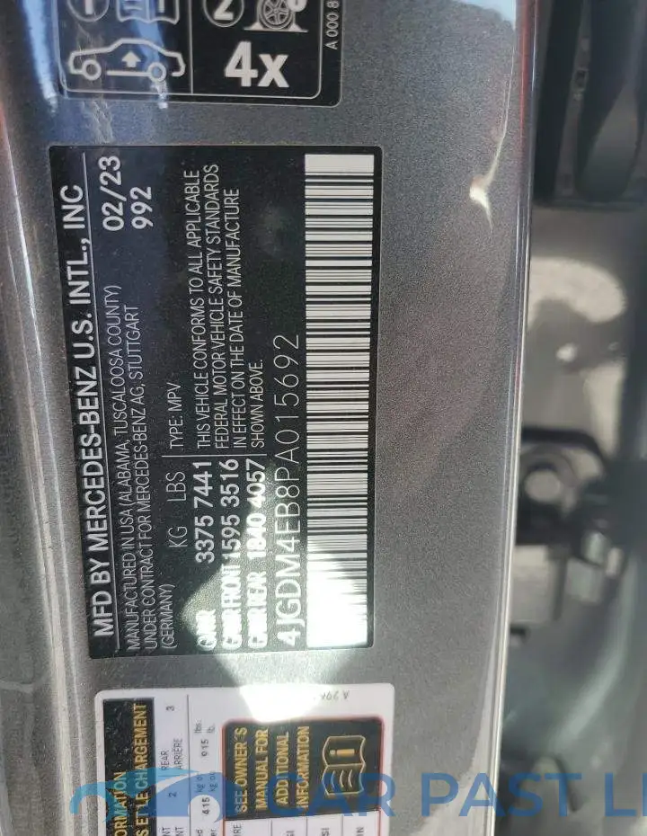 4JGDM4EB8PA015692# 12