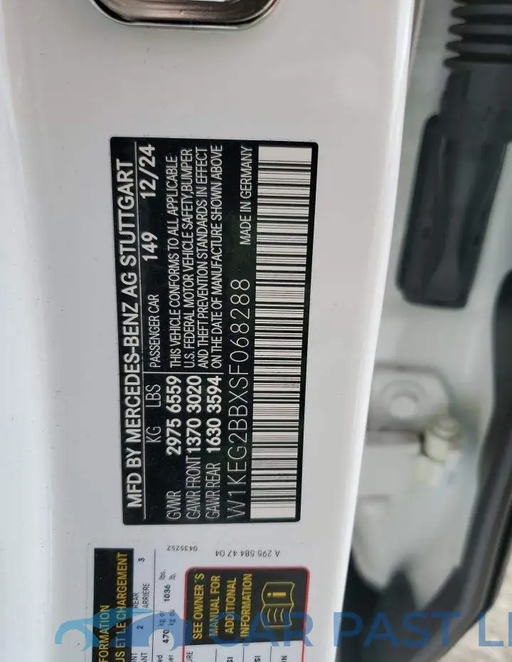 W1KEG2BBXSF068288# 12
