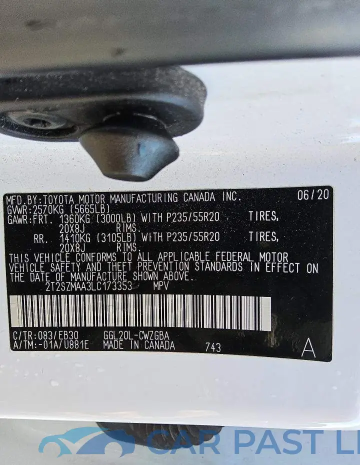 2T2SZMAA3LC173353# 12