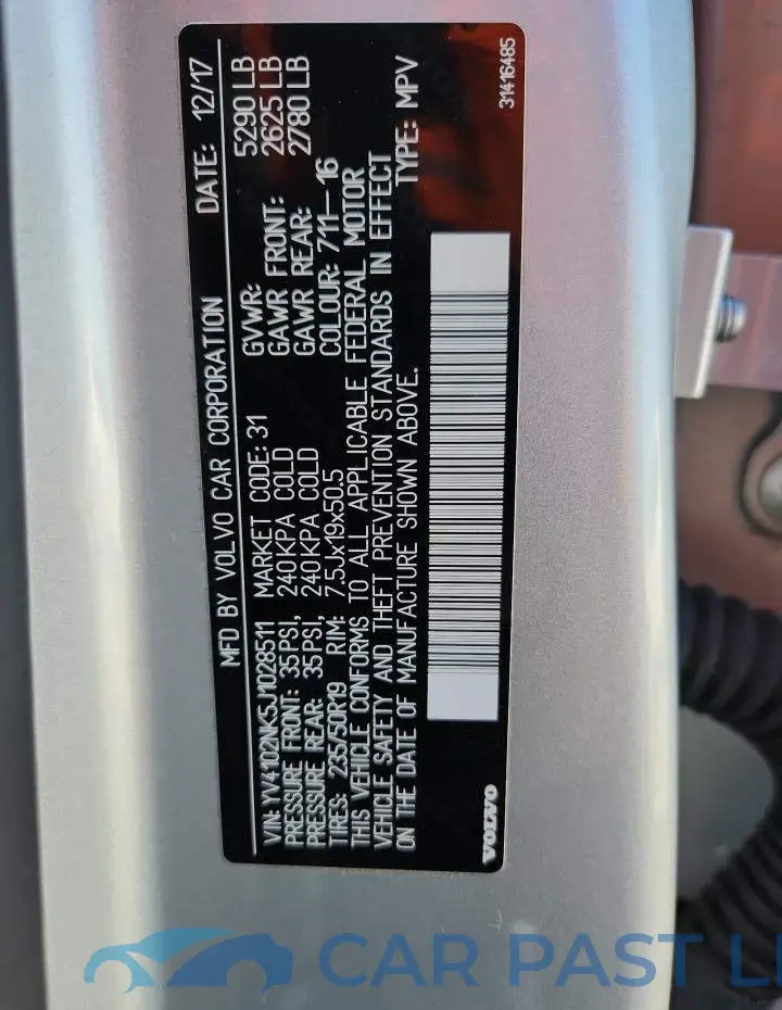 YV4102NK5J1028511# 13