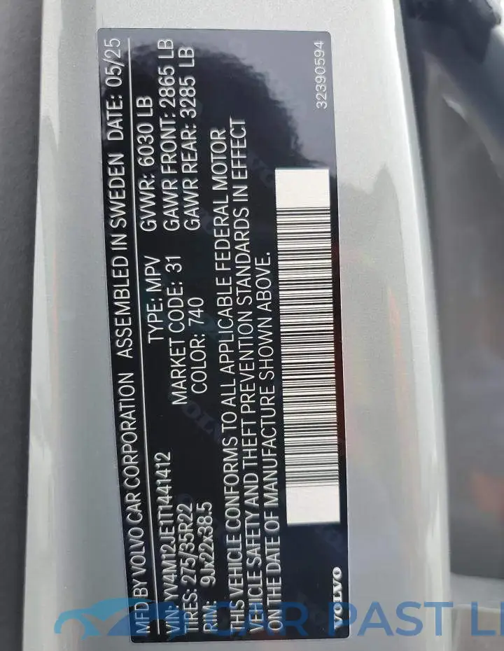 YV4M12JE1T1441412# 14