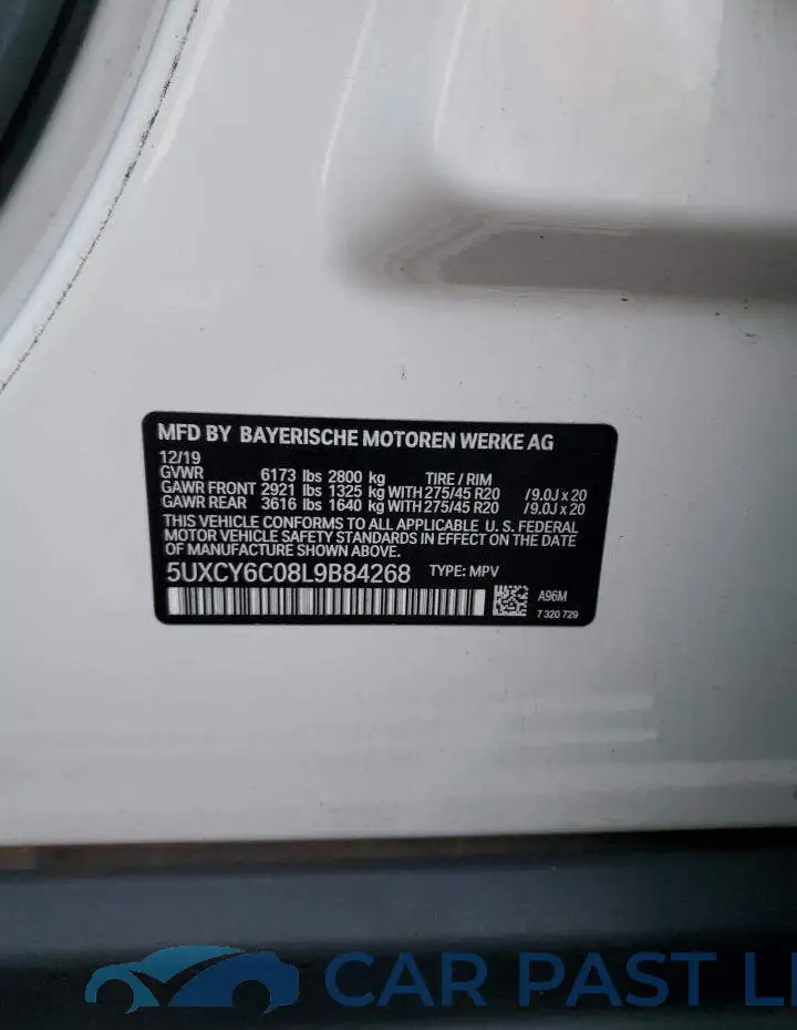 5UXCY6C08L9B84268# 13